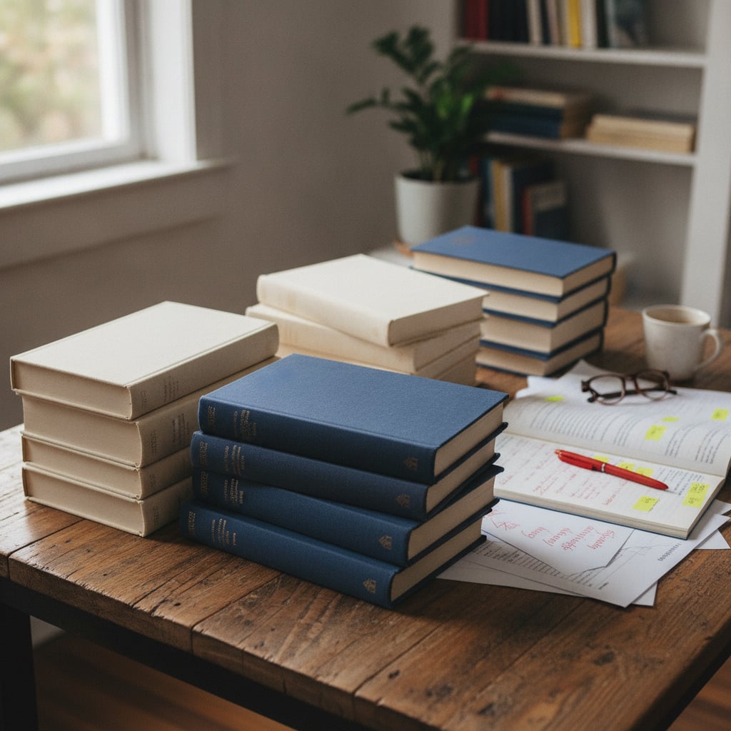 Book publishing materials and proofs